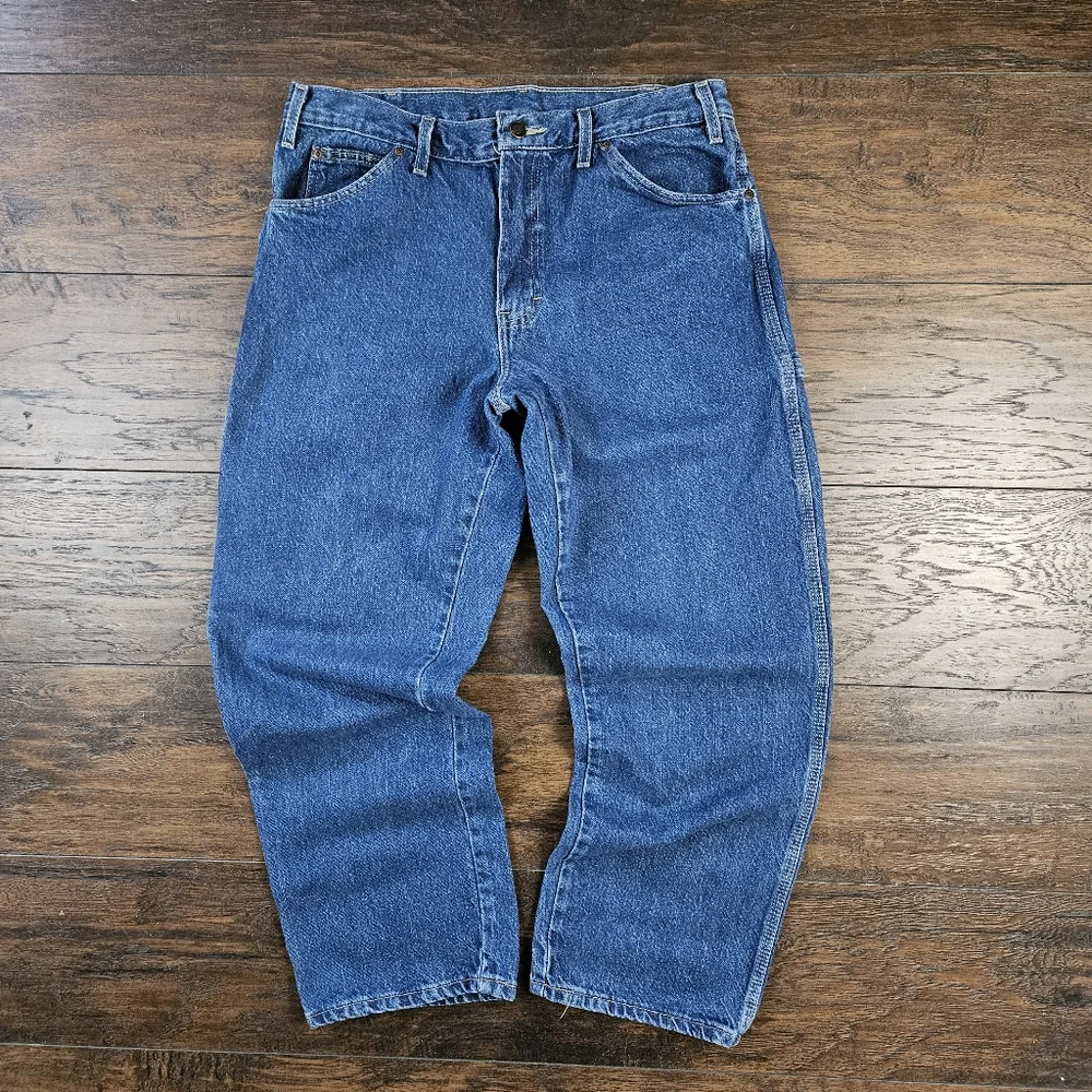 Y2K Dickies Relaxed Fit Stonewashed Heavyweight Carpenter Jeans Size 33 - Picture 2 of 7